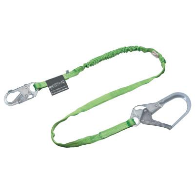 Honeywell Manyard Shock-Absorbing Lanyard, 6 ft, Anchorage Connection, 1 Leg, Green, 219TWRS-Z7/6FTGN