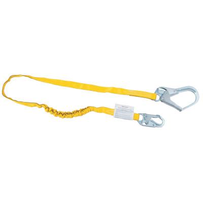 Honeywell Manyard Shock-Absorbing Lanyard, 6 ft, Anchorage Connection, 1 Leg, Yellow, 219WRS-Z7/6FTYL