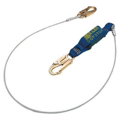 Honeywell Welding Lanyards, Harness/Anchorage, Locking Snap Hooks, 1 Leg, Black, 907K-Z7/6FTBL