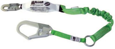 Honeywell StretchStop Shock Absorbing Lanyard, 6 ft, Metal Ring, 2 Locking Rebar, 2 Legs, 980RSS-RR-Z7/6FTGN