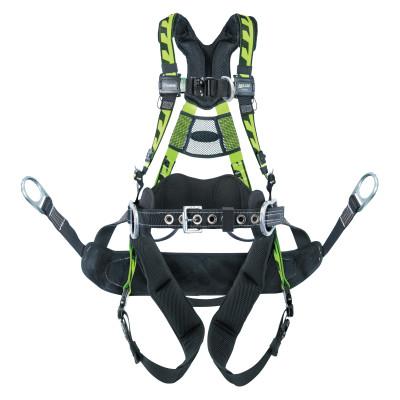 Honeywell AirCore Tower Climb Harness w/ Bosun Chair, Front & Side D-Rings, 2XL/3XL Green, AAT-QCBC23XG
