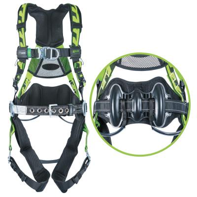 Honeywell AirCore Wind Energy Harness, Frnt and Side Stl D-Rings, 2XL/3XL Green, ACFW-QCBDP23XG