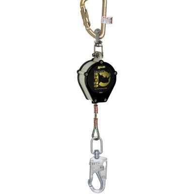 Honeywell Black Rhino Self-Retracting Lifeline, 9 ft, Twist-Lock Carabiner, Locking Swivel, CFL-4-Z7/9FT