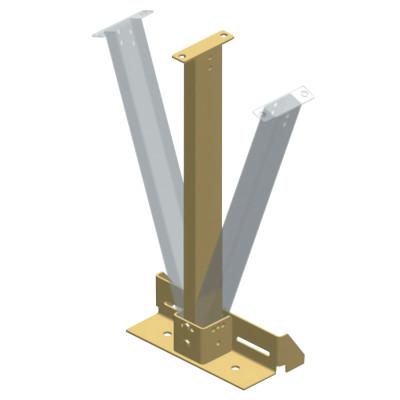 Honeywell SkyGrip Temp. Horizontal Lifeline System Bracket Assembly, Steel, 310 lb Cap, SGCA