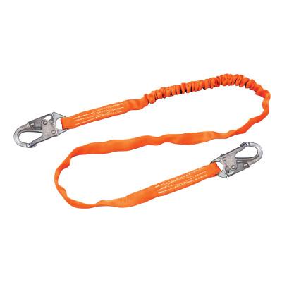 Honeywell Titan II Tubular Shock-Absorbing Lanyard, 310 lb Cap, 6 ft, Tagline/Carabiner, 1 Leg, T5111-Z7/6FTAF