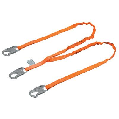 Honeywell Titan Tubular Shock-Absorbing Lanyards, 6 ft, 3 Locking Snaps, 2 Legs, T5121-Z7/6FTAF