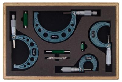 Mitutoyo Series 103 Mechanical Micrometers, 1 in-2 in, .0001 in, Ratchet Stop, 103-262