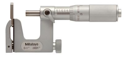 Mitutoyo Series 117 Mechanical Micrometers, 1 in-2 in, .0001 in, Friction Thimble, 117-108