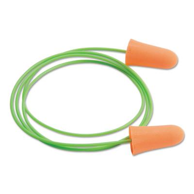 Moldex Mellows Foam Ear Plugs, Polyurethane, Bright Orange, Corded, 6840