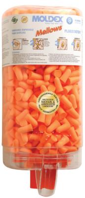 Moldex Mellows Foam Ear Plugs, Foam, Bright Orange, Uncorded, Four Dispenser Case, 6847