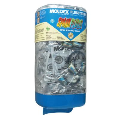 Moldex Plugstation Dispenser with SparkPlugs Corded Metal Detectable Earplugs, Foam, 6881