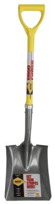 Nupla?? Ergo-Power Square Point Shovel, Heavy Gauge Back, 27" Fiberglass D-Handle, 72-076