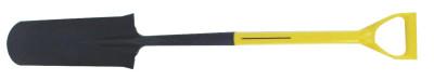 Nupla® Ergo Power® Drain Spade, 14 in x 4-3/4 in Round Point Blade, 27 in Fiberglass D-Handle, 72-092