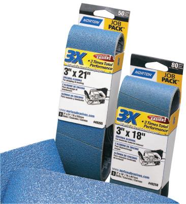 Saint-Gobain ProSand BlueFire Portable Belt, 3 in X 21 in, 120, Zirconia Alumina, 07660749262