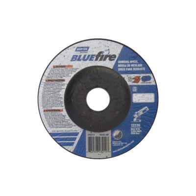 Saint-Gobain BlueFire Depressed Center Wheels, 9" Dia, 7/8" Arbor, 1/8" Thick, 24 Grit, 66252843245
