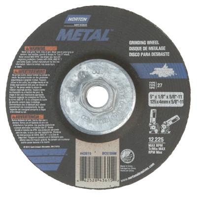 Saint-Gobain Gemini Depressed Center Wheel, 7" Dia, 1/8" Thick, 5/8" Arbor, 36 Grit, 66252939024