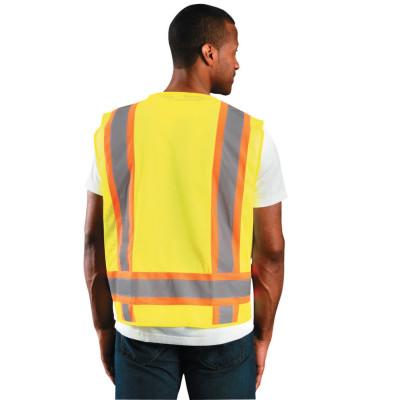 OccuNomix Class 2 Surveyor Style Mesh Vests, 4X-Large, Yellow, ECO-ATRNSM-Y4X