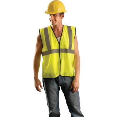 OccuNomix Class 2 Solid Vests, X-Large, Hi-Viz Yellow, LUX-SSG-YXL
