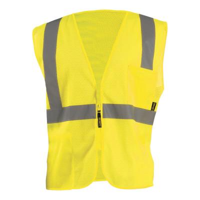 OccuNomix High Visibility Value Mesh Standard Zipper Safety Vests, 4X-Large, ECO-IMZ-Y4X