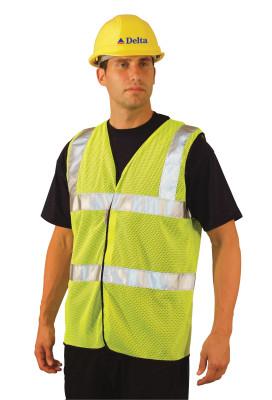 OccuNomix Class 2 Mesh Vests with 3M Scotchlite Reflective Tape, Small, Hi-Viz Yellow, LUX-SSCOOLG-YS