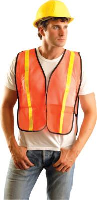OccuNomix Non-ANSI Economy Mesh Vests with Gloss Reflective Tape, XL, Hi-Viz Yellow/Silver, LUX-XGTM-YXL