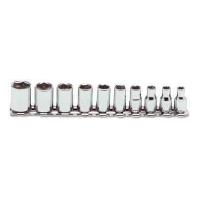 Stanley?? Products Torqueplus 10 Pc Socket Sets, 1/4 in, 6 Point, 47106