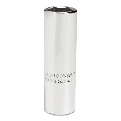 Stanley® Products Socket Accessories, 1/4 in Drive, Deep, 11 mm, 6 Points, 4711LM