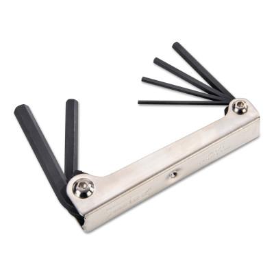 Stanley?? Products 6 Pc. Long Folding Hex Key Sets, 6 per holder, Hex Tip, Metric, 4973