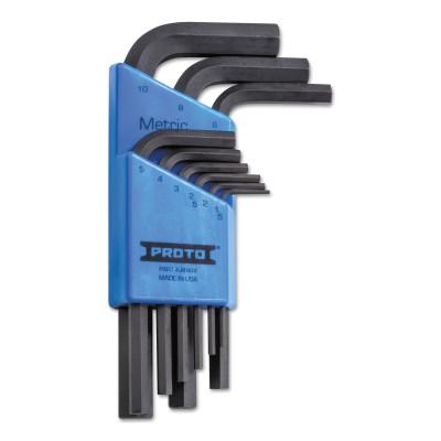 Stanley® Products Metric Hex Key Sets, 9 per holder, Hex Tip, Metric, 4984