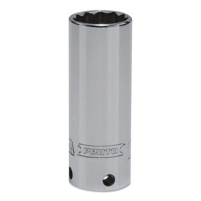 Stanley® Products Tether-Ready Drive Deep Sockets, 3/8 in Drive, 19 mm, 2 3/4 in L, 12 Points, 5019M-TT