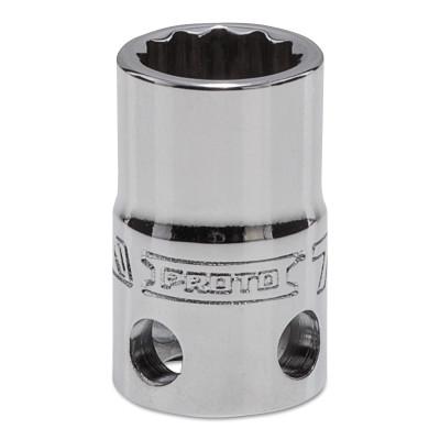Stanley® Products Tether-Ready Drive Deep Sockets, 3/8 in Drive, 7/16 in, 1 3/32 in L, 12 Points, 5214-TT