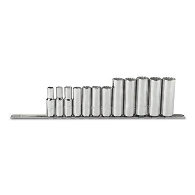 Stanley® Products Torqueplus 12 Piece Metric Deep Socket Sets, 3/8 in, 12 Point, 52209