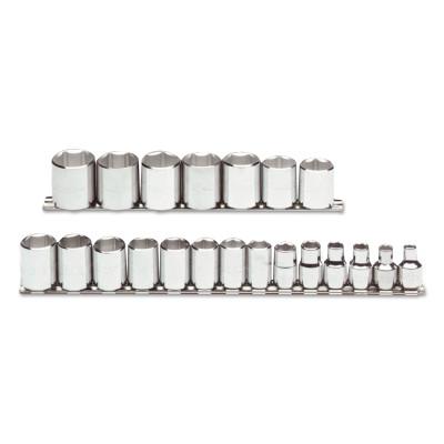 Stanley® Products Torqueplus 21 Piece Metric Socket Sets, 3/8 in, 6 Point, 52211
