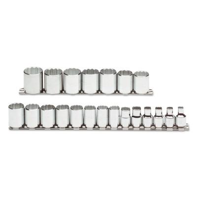 Stanley® Products Torqueplus 21 Piece Metric Socket Sets, 3/8 in, 12 Point, 52215
