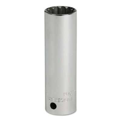 Stanley?? Products Spline Sockets, #24 Spline, 1/2 in Drive, Deep, 3/4 in, 12 Points, 5324DPL