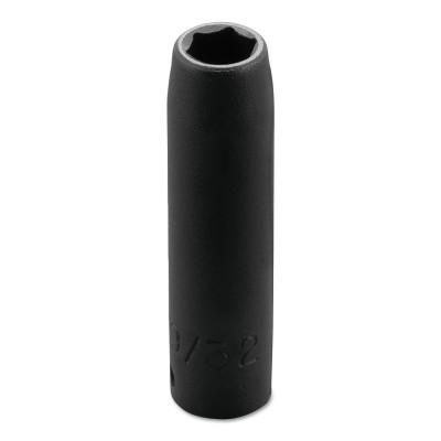 Stanley® Products Torqueplus Deep Impact Sockets 1/4 in, 1/4 in Drive, 9/32 in, 6 Points, 6509H