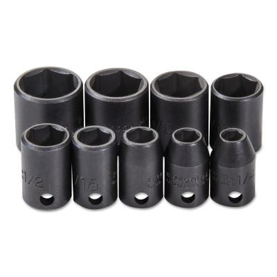 Stanley?? Products Torqueplus 9 Piece Impact Socket Sets, 3/8 in, 6 Point, 72102