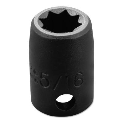 Stanley® Products Torqueplus Impact Sockets 3/8 in, 3/8" Dr, 5/16 in, 8 Pt, 7210S