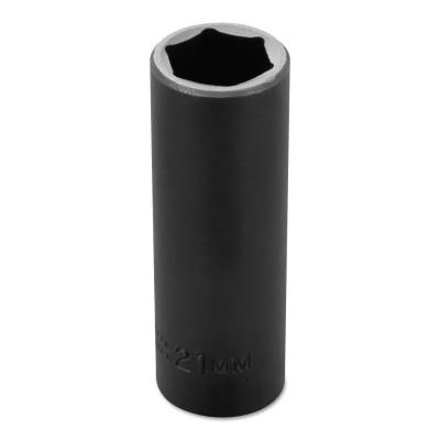 Stanley® Products Torqueplus Metric Deep Impact Sockets 1/2 in, 1/2 in Drive, 21 mm, 6 Points, 7321M