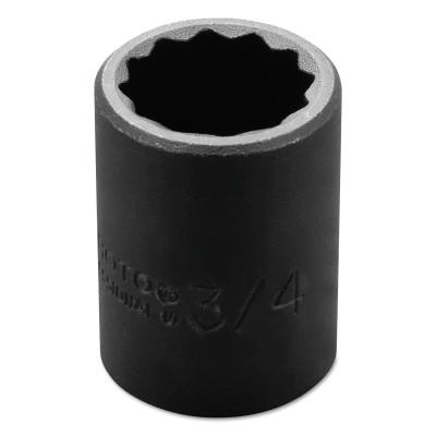 Stanley® Products Torqueplus Impact Sockets, 1/2 in Drive, 3/4 in Opening, 12 Points, 7424