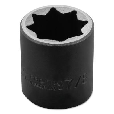 Stanley® Products Torqueplus Impact Sockets, 1/2 in Drive, 7/8 in Opening, 8 Points, 7428S