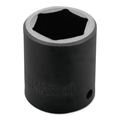 Stanley® Products Torqueplus Impact Sockets, 1/2 in Drive, 1 in Opening, 6 Points, 7432H