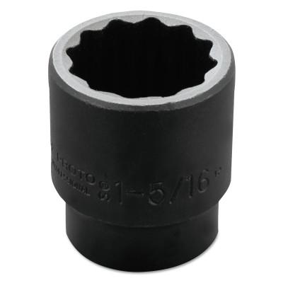 Stanley® Products Torqueplus Impact Sockets, 1/2 in Drive, 1 5/16 in Opening, 12 Points, 7442