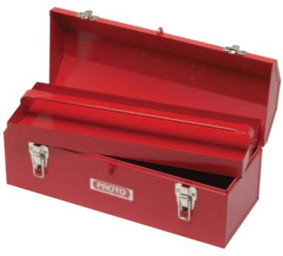 Stanley?? Products General Purpose Tool Box, 19 in W x 8-1/16 in D x 2-3/16 in H, Steel, Red, 9971-NA