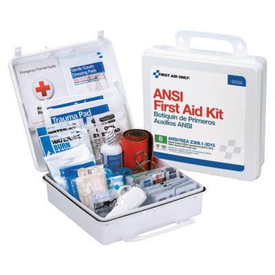 First Aid Only® ANSI B Type III Weatherproof 50 Person Bulk First Aid Kits, Plastic, Wall Mount, 90566