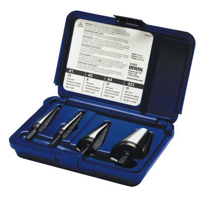 Stanley® Products Step Drill Sets, HSS #1,#2, #4, #21, 10225