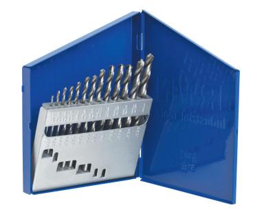 Stanley® Products High Speed Steel Drill Bit Sets, 1/16 in - 1/4 in Cut Dia., Metal Case, 13/Set, 60136