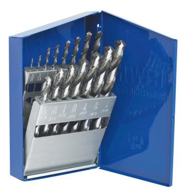 Stanley® Products High Speed Steel Drill Bit Set, 1/16 in - 1/2 in Cut Dia., Metal Case, 15/Set, 60137