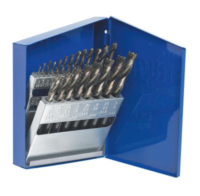 Stanley® Products High Speed Steel Drill Bit Sets with Turbo Point Tip, 1/16" - 3/8" Dia, 21/Set, 73149