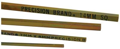 Precision Brand Square Gold Dichromate Plated Keystocks, 5 mm x 12 in, 6 per bundle, 04015